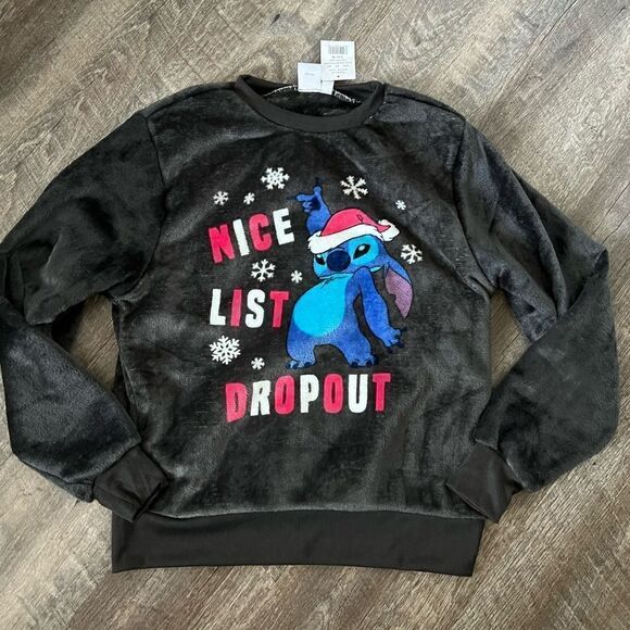 Disney's Stich Fuzzy Sweatshirt- Size Medium - Picture 1 of 7